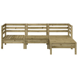 Garden Sofa 3-Seater with Footstool Impregnated Wood Pine 838060