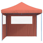 Foldable Party Tent Pop-Up with 2 Sidewalls Terracotta 4004926