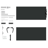 Garden Gate with Lock Black 85 x 100 cm Powder-coated steel 42015879