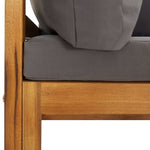 Sectional Corner Sofas 2 pcs with Cushions Solid Wood Acacia 318551