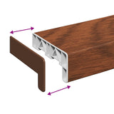 Window Sill Brown wood 120 x 15 x 4.5 cm PVC 42046894