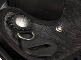 Western Saddle. Headstall&Breast Collar Real Leather 13" Black 91356