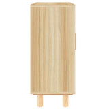 Sideboard Brown 60x30x70 cm Solid Wood Pine and Natural Rattan 345632