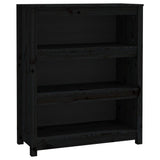 Book Cabinet Black 80x35x97 cm Solid Wood Pine 821683