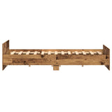 Bed Frame Old Wood 203 x 203 x 50 cm Engineered Wood 3329303