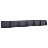 Retaining Wall 6 pcs 60 x 12 x 40 cm Steel Anthracite 3449165