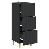 Drawer Cabinet Black 33 x 34.5 x 90 cm Engineered Wood 894616