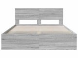 Bed Frame Grey Sonoma 135 x 190 cm Engineered wood 3407891