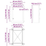 Control Cabinet Grey 42 x 19.5 x 50 cm ABS Plastic 4106513