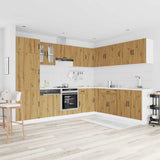 14 Piece Kitchen Cabinet Set Lucca Artisan Oak Engineered Wood 3314990