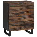 Bedside Cabinet Walnut 50 x 33 x 62 cm Solid Acacia wood 4018017