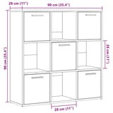 Bookshelf Old Wood 90x28x90 cm Engineered Wood 856058
