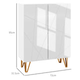 Narrow Shoe Storage Cabinet with Soft-Close Hinges and Adjustable Shelves for 15-20 Pairs of Shoes, T3398P344126