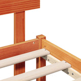 Bed Frame with Headboard Brown 150 x 200 cm Solid Pine wood 872160