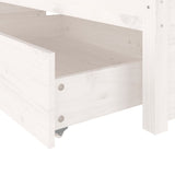 3103534 Bed Frame without Mattress with Drawers White 200x200 cm