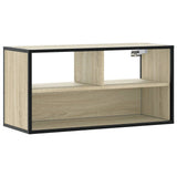 TV Cabinet Sonoma Oak 80x31x39.5 cm Engineered Wood and Metal 848925
