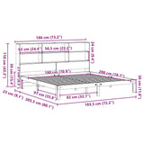Bookcase Bed without Mattress Wax Brown 180x200 cm Super King Solid Wood Pine 3322583