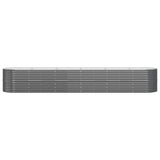 Garden Raised Bed Galvanised Steel 440x80x68 cm Anthracite 318971