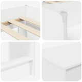 Kids'High Bed Frame with Desk White 90 x 190 cm 3423470