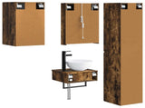 Bathroom Furniture Set 5 pcs Smoked Oak 3407259