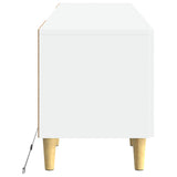 LED TV Cabinet High Gloss White Engineered Wood 897129