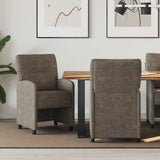 Dining Chairs with Wheels 2 pcs Dark grey 57 x 67 x 95 cm 42017845