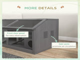 Hamster Cage, Wooden Small Animal Cage for Gerbils, Mice w/ Suspension Bridge, Openable Top, Hut, 85 T3398P350090