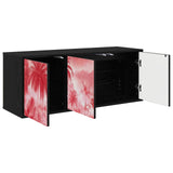 Wall-mounted TV Cabinet AACHEN 102 x 33 x 40 cm Black Oak 8007184