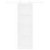 Sliding Door Set White 78 x 232 cm Solid pine wood and steel 3333391