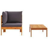 2 Piece Garden Sofa Set with Cushions Solid Wood Acacia 367632