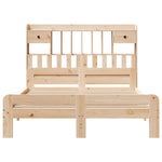 ZNTS Bookcase Bed without Mattress 140x200 cm Solid Wood Pine 3308882