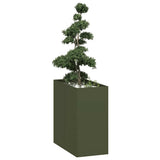 Planter Olive Green 40x80x80 cm Steel 860776