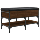 Shoe Bench Brown Oak 82x42x45 cm Engineered Wood 835196