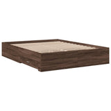 Bed Frame with Drawers without Mattress Brown Oak 160x200 cm 3280376