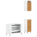 3 Piece Bathroom Cabinet Set BREDA High Gloss White 3417805