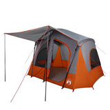 Camping Tent Cabin 5-Person Grey and Orange Waterproof 94754