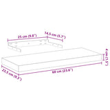Floating Shelves 4 pcs 60x23.5x4 cm Engineered Wood 4010690