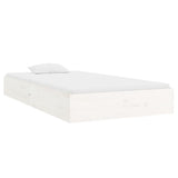 Bed Frame without Mattress White Solid Wood 90x200 cm 820058