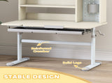 Kids Desk Height Adjustable with Tilt-Desktop, Hutch, Drawer, Storage Shelf, Pegboard, for 3-12 T3398P422173