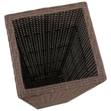 Garden Raised Beds 3 pcs Poly Rattan Brown 40535