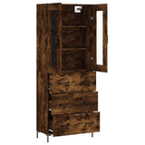Highboard Smoked Oak 69.5x34x180 cm Engineered Wood 3198406