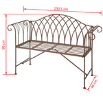 ZNTS Esschert Design Garden Bench Metal Old English Style MF009 411499