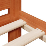 Bed Frame without Mattress Wax Brown 180x200 cm Super King Size Solid Wood Pine 855465