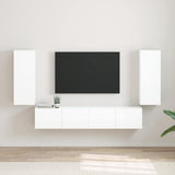 TV Wall Cabinet Wall-mounted 2 pcs Gloss White 30 x 31 x 80 cm 892298