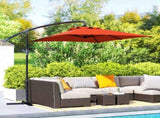 3 Cantilever Overhanging Parasol, with Cross Base - Orange T3398P323891
