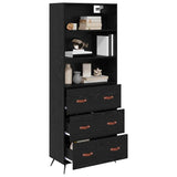 Highboard Black oak 69.5 x 34 x 180 cm Engineered Wood 3416126