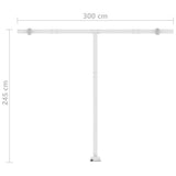 Freestanding Manual Retractable Awning 300x250 cm Orange/Brown 3069500