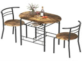 Three-Piece Compact Dining Set - Rustic Brown T3398P423521
