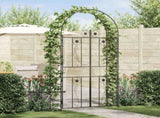 Garden Arch Plain Black 115 x 37 x 226 cm 42021348