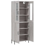 Highboard Grey Sonoma 69.5x34x180 cm Engineered Wood 3198223